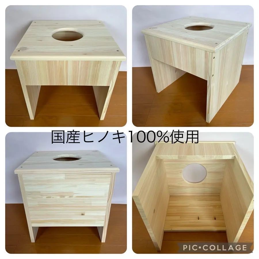 フード付きマント★国産ヒノキ椅子のよもぎ蒸しセット - 画像 (4)