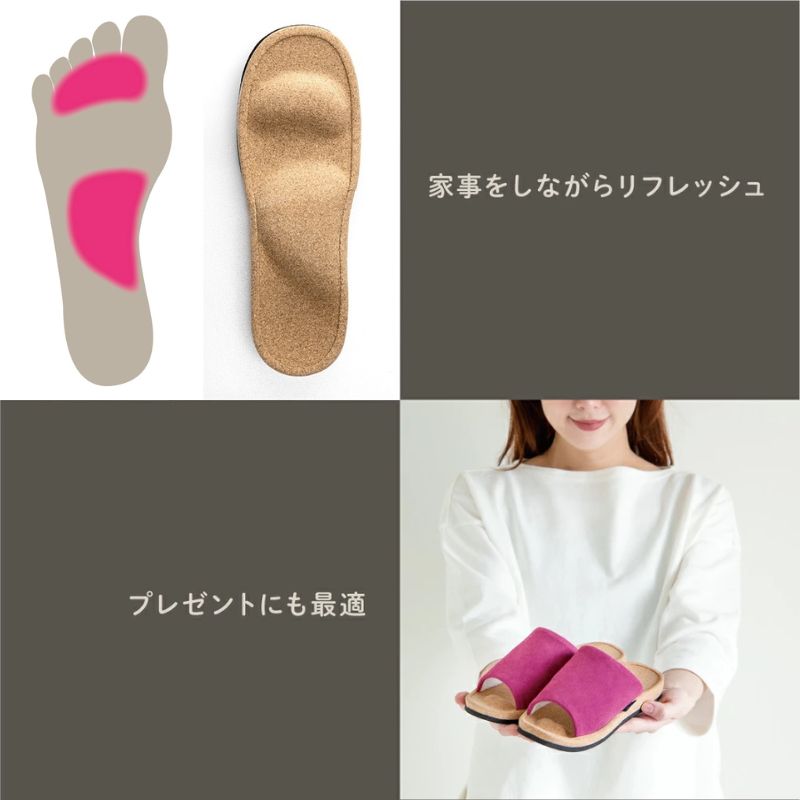 健康お部屋サンダル01M(指圧代用)ピンクMサイズ - 画像 (3)
